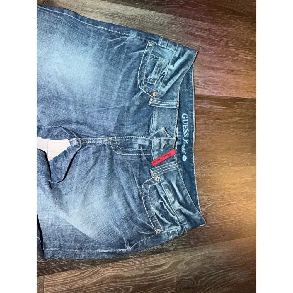 Guess Daredevil Bootcut Blue Medium Wash Denim Jeans‎ Flare Leg 30 Y2K